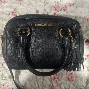 Michael Kors Black Pebbled Leather Satchel